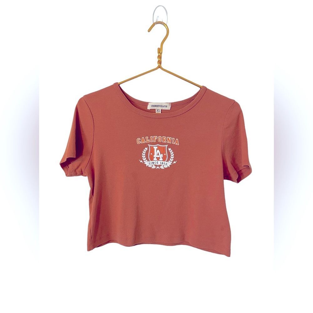 Obsessive Love California LA Crop Tee, Size‎ XL